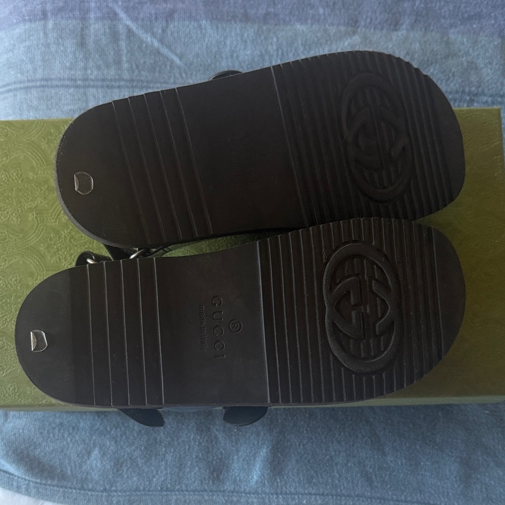 Gucci Black Strappy Sandals - Picture 7 of 10
